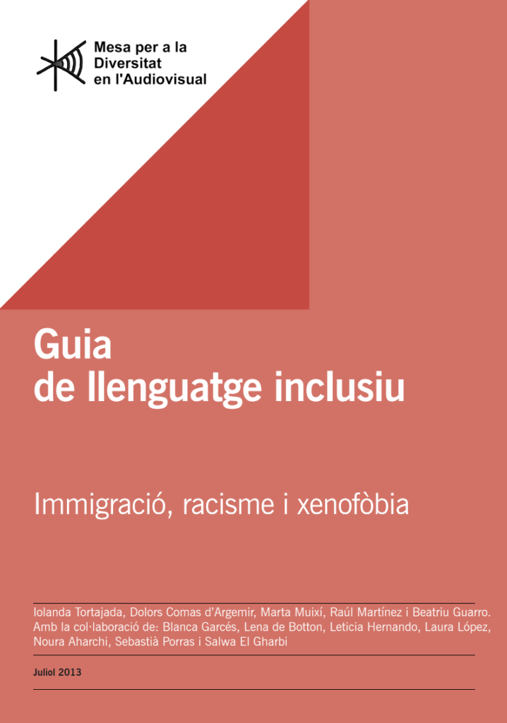 Guia de llenguatge inclusiu. Immigració, racisme i xenofòbia
