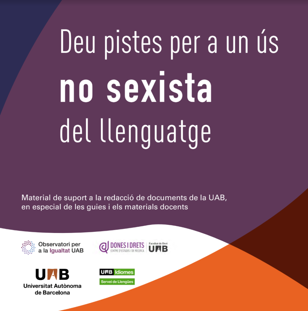 Deu pistes per a un ús no sexista del llenguatge